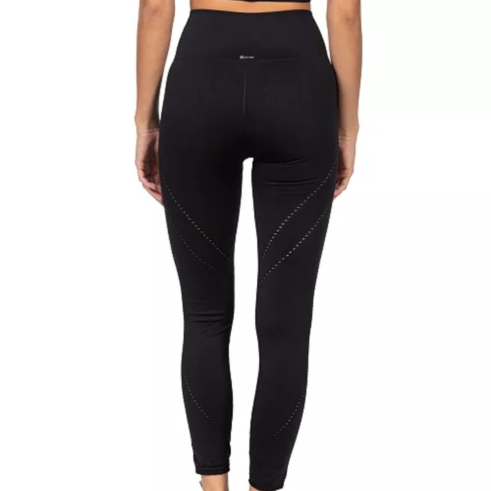 Hurley Val Pointelle High Waist Leggings In Black | Sz S - Picture 2 of 11